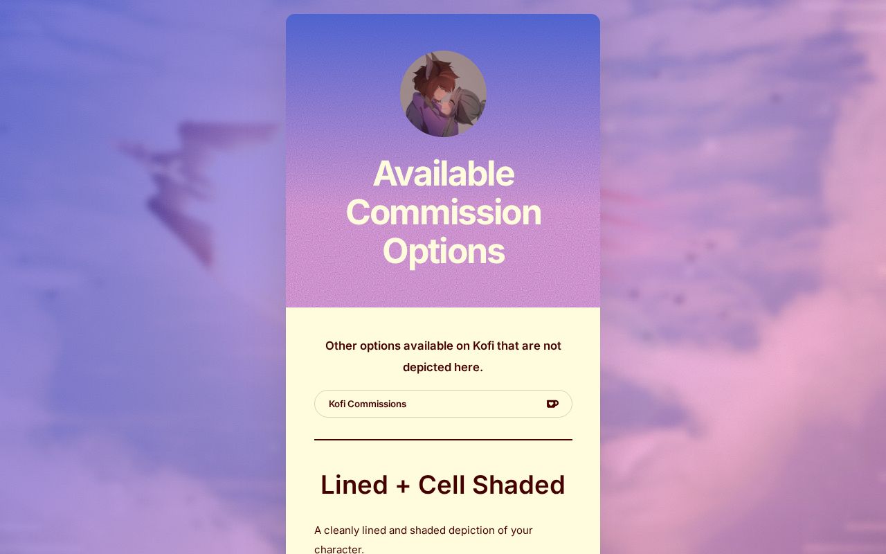 Available Commission Options